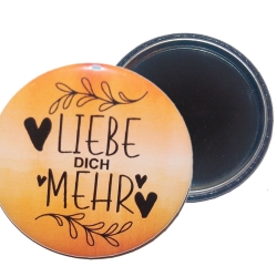 Liebesspruch Taschenspiegel 59 mm Metall Liebe 