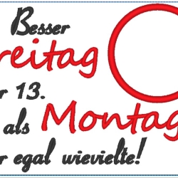 Ferberline Mug Rug Montag 13x18