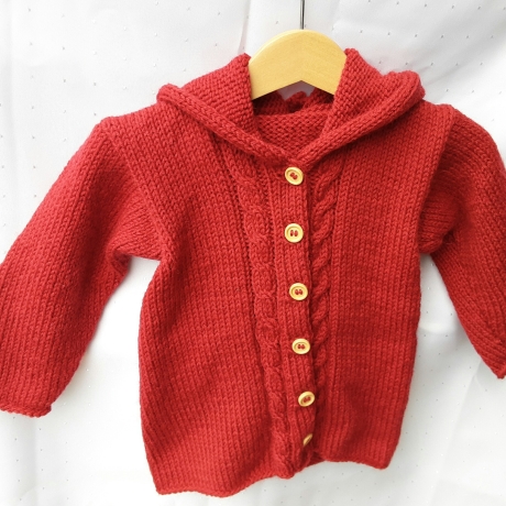 Strickjacke Baby Rot in der Größe 80/86