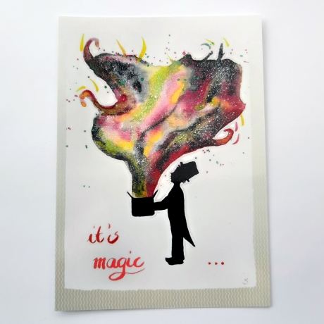 Aquarell Kunstdruck Postkarte *magic*