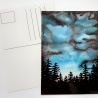 Aquarell Kunstdruck Postkarte *Wald*