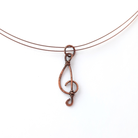 Kette aus Kupferdraht *Violinschlüssel*
