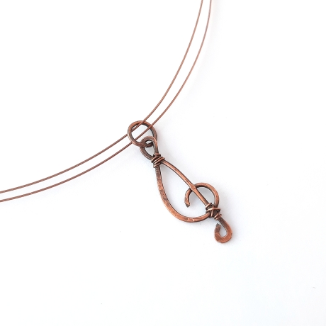 Kette aus Kupferdraht *Violinschlüssel*
