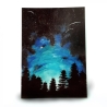 Aquarell Kunstdruck Postkarte *blau*