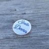 Seute Deern Button Pin Anstecker Norddeutsch weiss blau