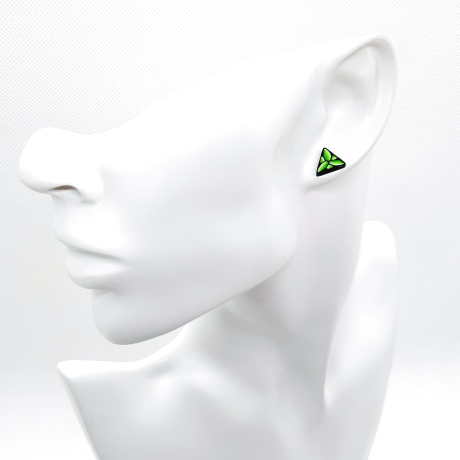 Ohrstecker aus Polymer Clay (Fimo), Edelstahl *grünes Dreieck*