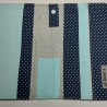 Praktische Wickeltasche in blau/mint/grau
