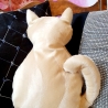 kleines cremfarbenes Kätzchen, Kuschelkissen für Katzenliebhaber