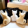 kleines cremfarbenes Kätzchen, Kuschelkissen für Katzenliebhaber