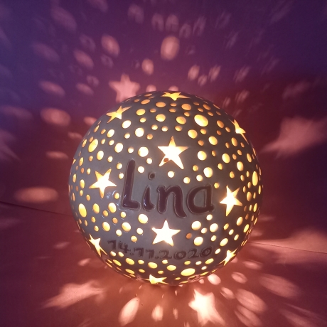 Namemslampe Geburtslampe mit Name Kinderzimmerlampe Geburtslampe