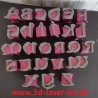 Ton - Keramik Stempel  Set Buchstaben & Zahlen Wikingerart 