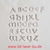 Ton - Keramik Stempel  Set Buchstaben & Zahlen Wikingerart 