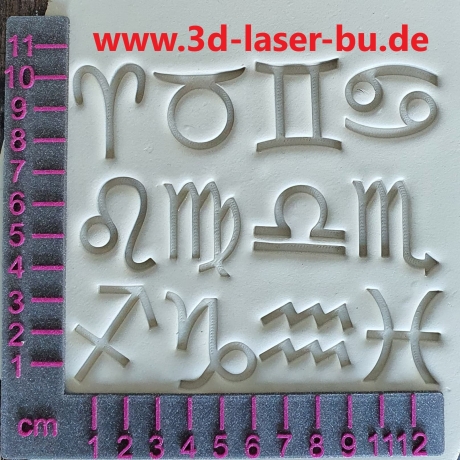 Ton - Keramik Stempel  Set Sternzeichen