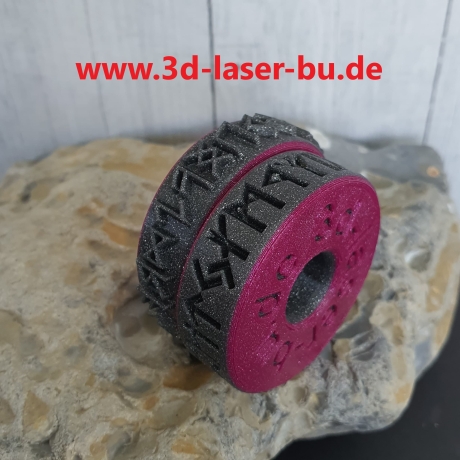 Motivrolle V2 - Runen Futhark 15mm - Tonstempel - Prägerolle