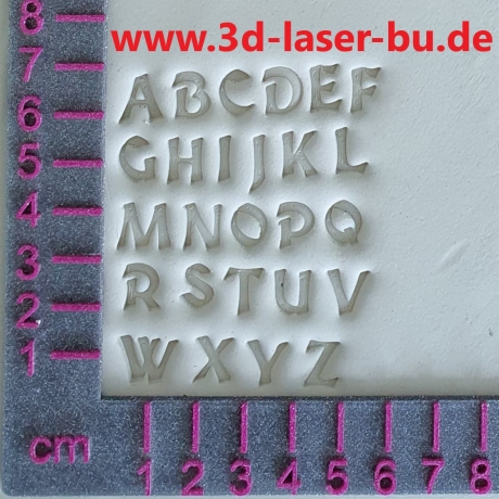 Ton - Keramik Stempel Set Buchstaben & Zahlen Mittelalter