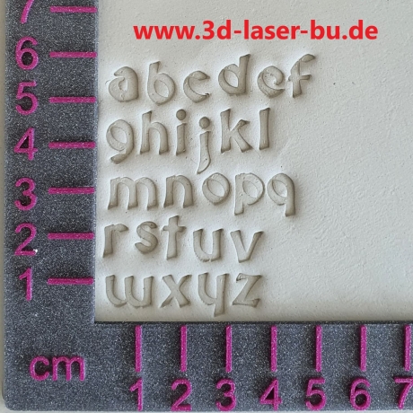 Ton - Keramik Stempel Set Buchstaben & Zahlen Mittelalter