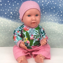 Shirt Hose und Mütze Hawaii Kleidung passend für Puppen 43 cm Neu