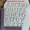 Tonstempel Buchstaben Set - Schreibmaschinen Schrift - Tonstempel
