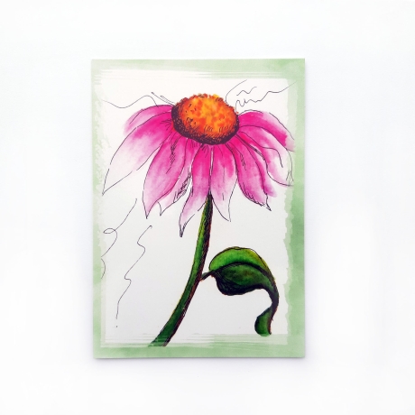 Aquarell Kunstdruck Postkarte *Blume*