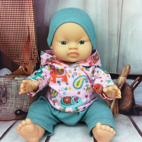 Hoodie Hose und Mütze Puppenkleidung passend für Puppen 34 cm Neu