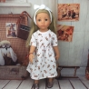 Puppenkleidung Kleid und Bandana passend für Stehpuppen 50 cm Neu