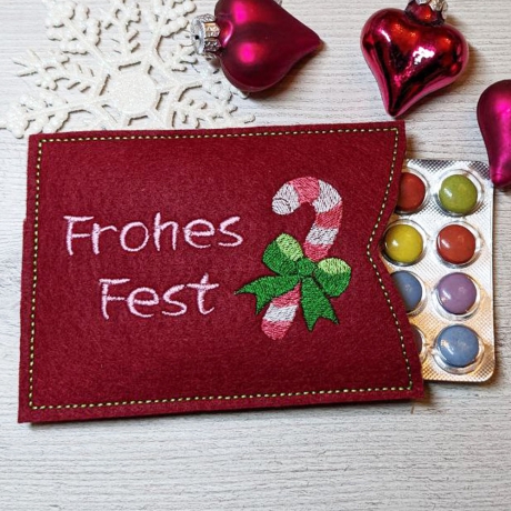 Stickdatei Zuckerstange einzeln plus 2x ATG Hülle Stickdirwas