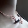 Aussergewöhnliche Halskette aus Kupfer mit Jaspisperlen