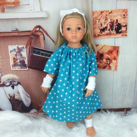 Kleid Bandana Stulpen Kleidung passend für Stehpuppen 50 cm Neu
