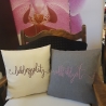 Kissen mit Wunschtext personalisierbar/ bestickt