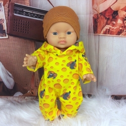 Jumpsuit Overall + Mütze passend für Puppen Modepuppen 34 cm Neu