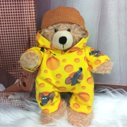Overall + Mütze Käse und Mäuse passend für Bären 18 cm Neu