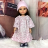 Puppenkleidung Kleid Mütze passend für 32cm Puppen Stehpuppen Neu