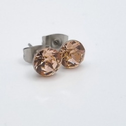 Ohrringe Ohrstecker Kristalle Crystal Light Peach (651)