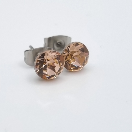 Ohrringe Ohrstecker Kristalle Crystal Light Peach (651)