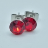 Ohrringe Ohrstecker Kristalle Rot Light Siam