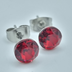 Ohrringe Ohrstecker Kristalle Crystal Scarlet Rot (651)