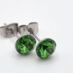 Ohrringe Ohrstecker Kristalle Crystal Grün Fern Green (651)
