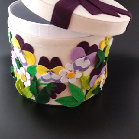 Stiefmütterchen Geschenkebox, Aufbewahrungsbox groß