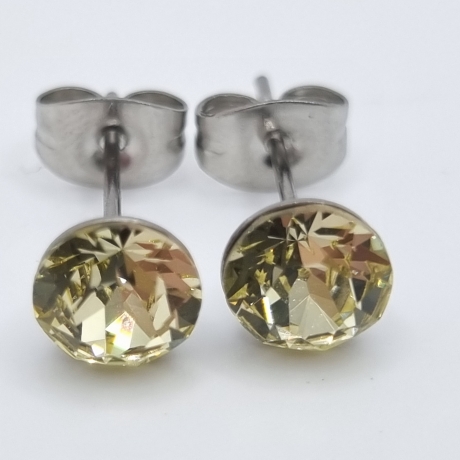 Ohrringe Ohrstecker Kristalle Crystal Jonquill Hellgelb (651)