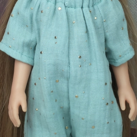 Jumpsuit + Bandana altgrün Kleidung passend für 32 cm Puppen Neu