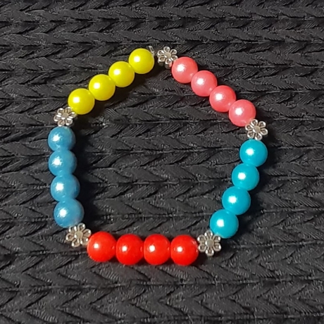 Armband Perle bunt/groß