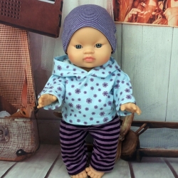Hoodie Hose und Mütze passend für Puppen Modepuppen 34 cm Neu