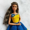 Handgehäkeltes Outfit für 1:6 Modepuppen (Barbie, Steffi)