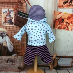 Hoodie Hose und Mütze passend für Puppen Babypuppen 32 cm  Neu