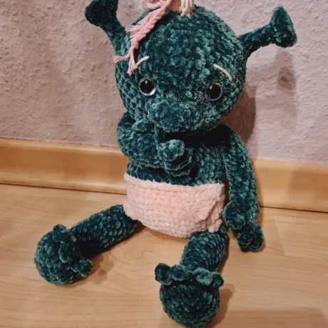 Oger-Baby, ca. 37 cm, Unikat, gehäkelt,  Handmade