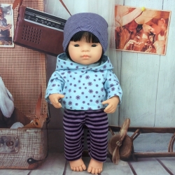 Hoodie Hose und Mütze passend für Puppen Modepuppen 38 cm Neu