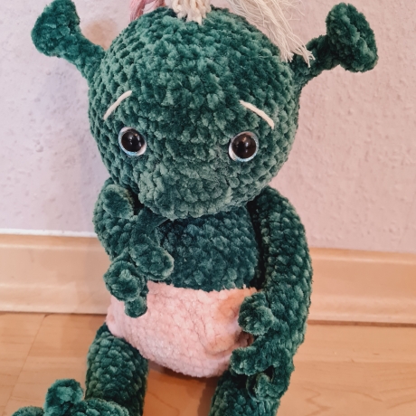 Oger-Baby, ca. 37 cm, Unikat, gehäkelt,  Handmade
