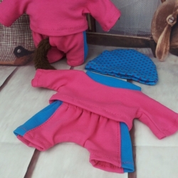 Sportanzug 3 Teilig Kleidung passend für Äffchen 20 cm Neu