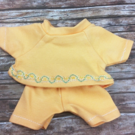 Oberteil + Hose Aprikot passend für Äffchen Stofftiere 20 cm Neu