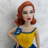 Handgehäkeltes Outfit für 1:6 Modepuppen (Barbie, Steffi)